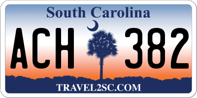 SC license plate ACH382