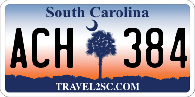 SC license plate ACH384