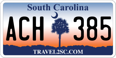 SC license plate ACH385