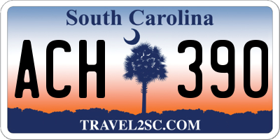 SC license plate ACH390