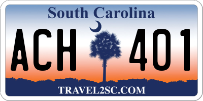 SC license plate ACH401