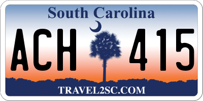 SC license plate ACH415
