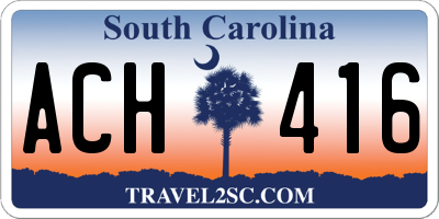 SC license plate ACH416