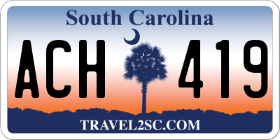 SC license plate ACH419