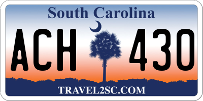 SC license plate ACH430