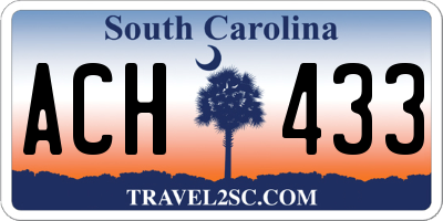 SC license plate ACH433