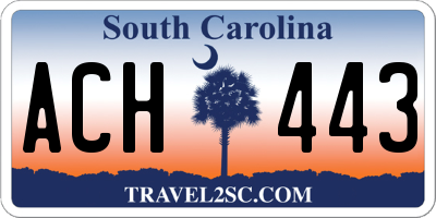 SC license plate ACH443