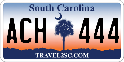 SC license plate ACH444