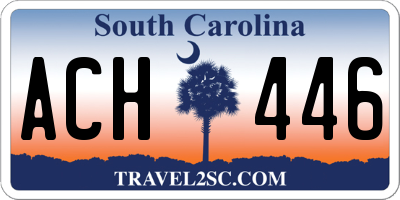 SC license plate ACH446