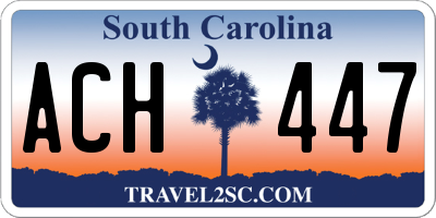 SC license plate ACH447