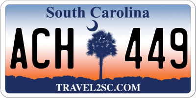 SC license plate ACH449