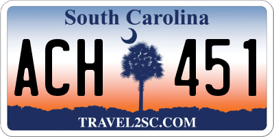 SC license plate ACH451