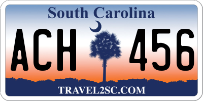 SC license plate ACH456