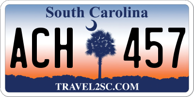 SC license plate ACH457