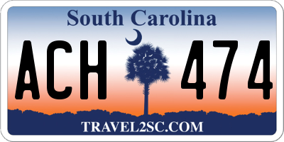 SC license plate ACH474