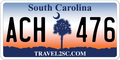 SC license plate ACH476