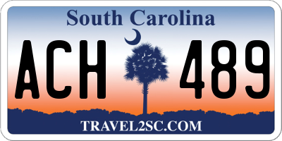 SC license plate ACH489