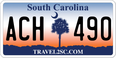 SC license plate ACH490