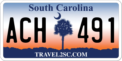 SC license plate ACH491