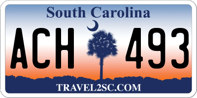 SC license plate ACH493