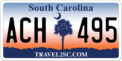 SC license plate ACH495