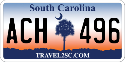 SC license plate ACH496