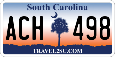 SC license plate ACH498