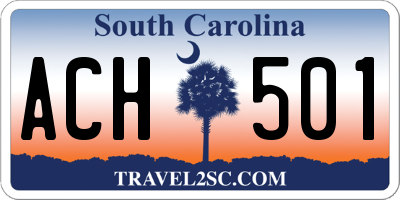 SC license plate ACH501