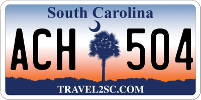 SC license plate ACH504