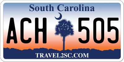SC license plate ACH505
