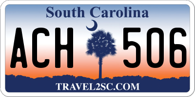 SC license plate ACH506