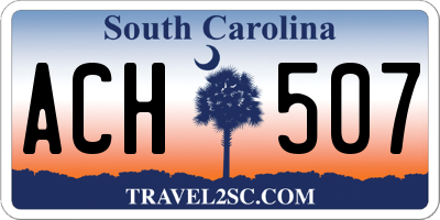 SC license plate ACH507