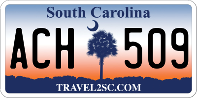 SC license plate ACH509