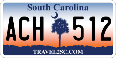 SC license plate ACH512