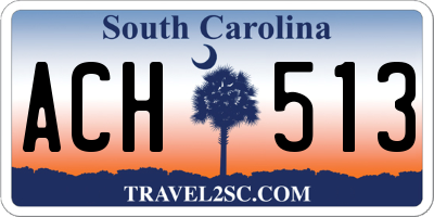 SC license plate ACH513