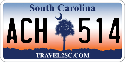 SC license plate ACH514