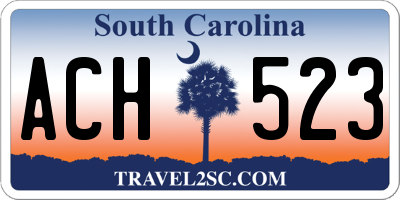 SC license plate ACH523