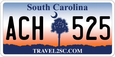 SC license plate ACH525