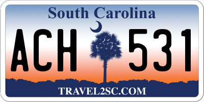 SC license plate ACH531