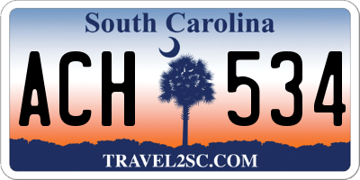 SC license plate ACH534