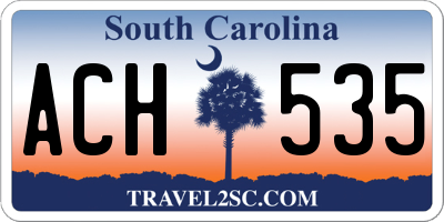 SC license plate ACH535