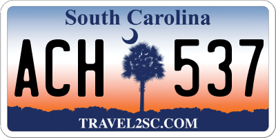 SC license plate ACH537