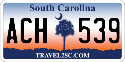 SC license plate ACH539