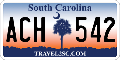 SC license plate ACH542