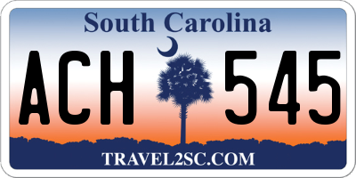 SC license plate ACH545