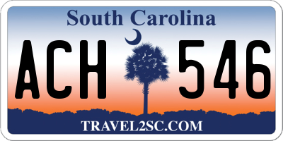 SC license plate ACH546