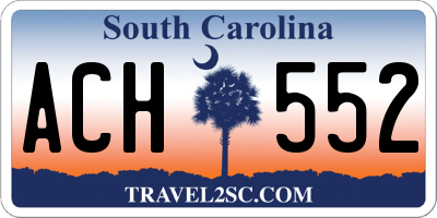 SC license plate ACH552
