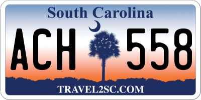 SC license plate ACH558