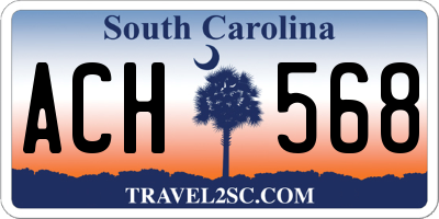 SC license plate ACH568