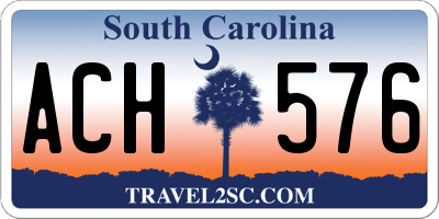 SC license plate ACH576